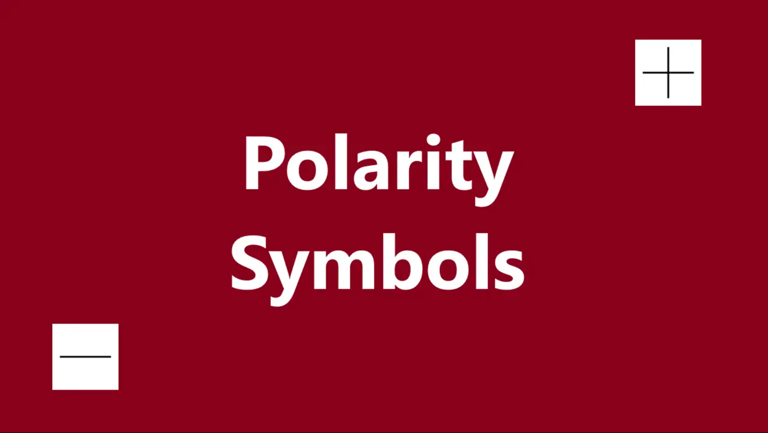 polarity symbols