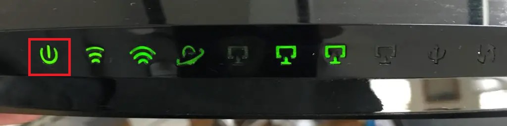 power light on router