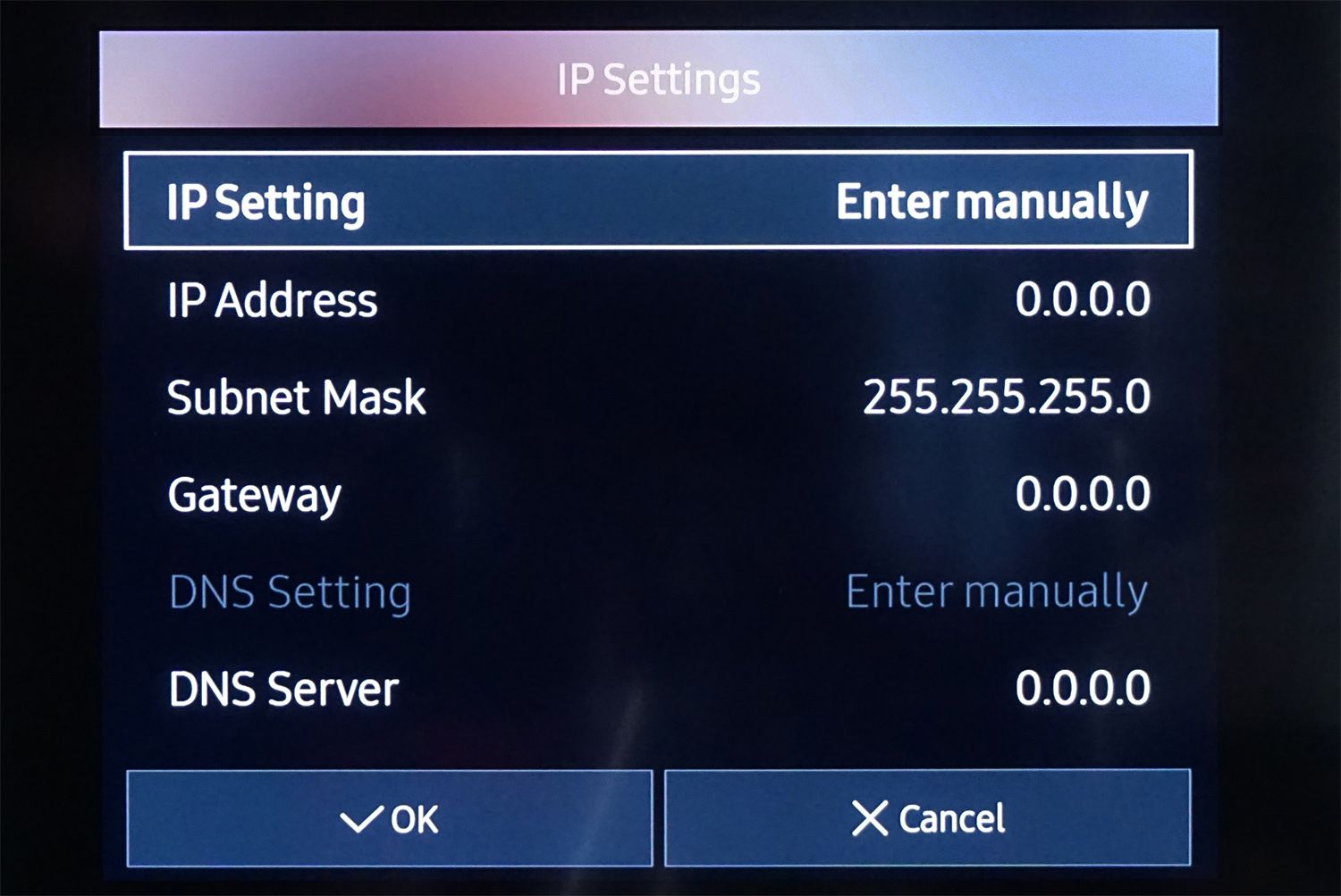 router settings