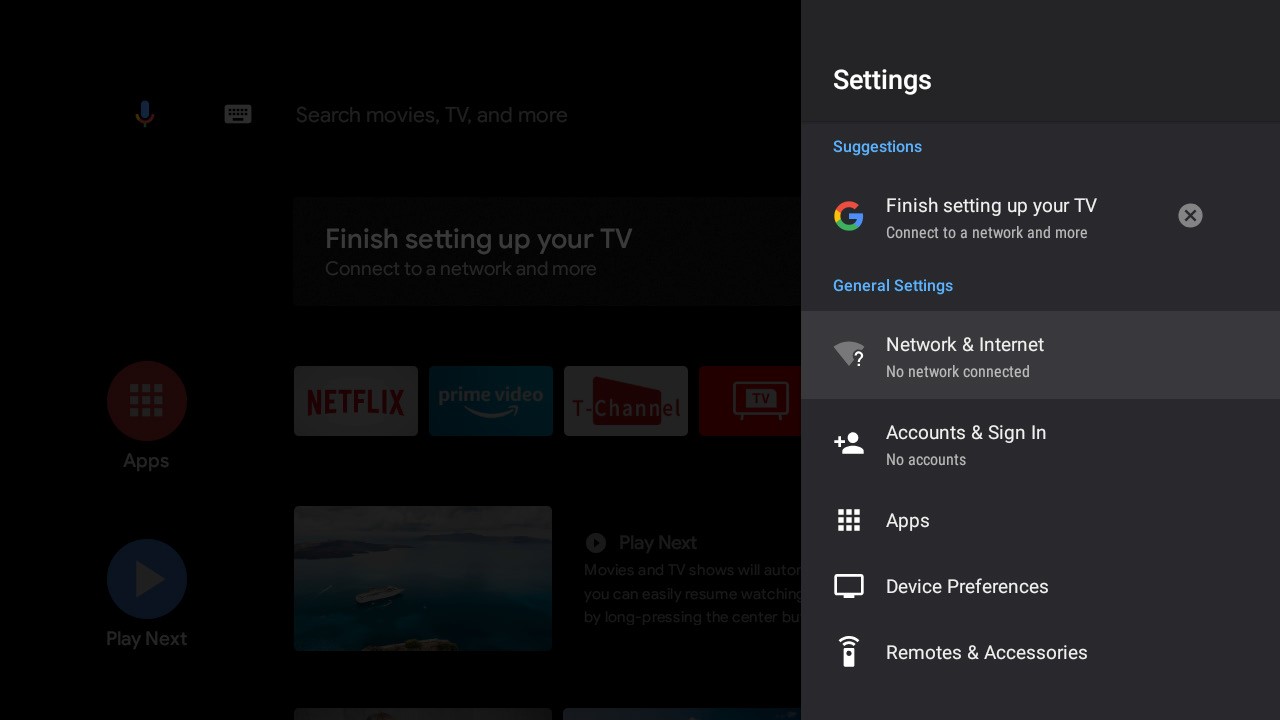android tv settings
