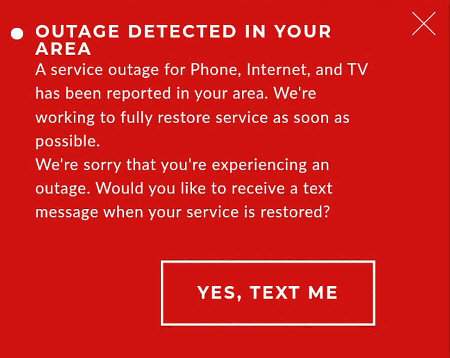 outage detected