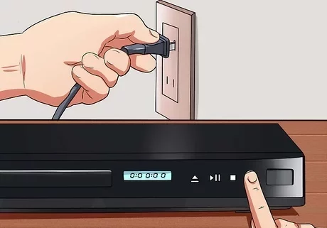 turn on dvd power button
