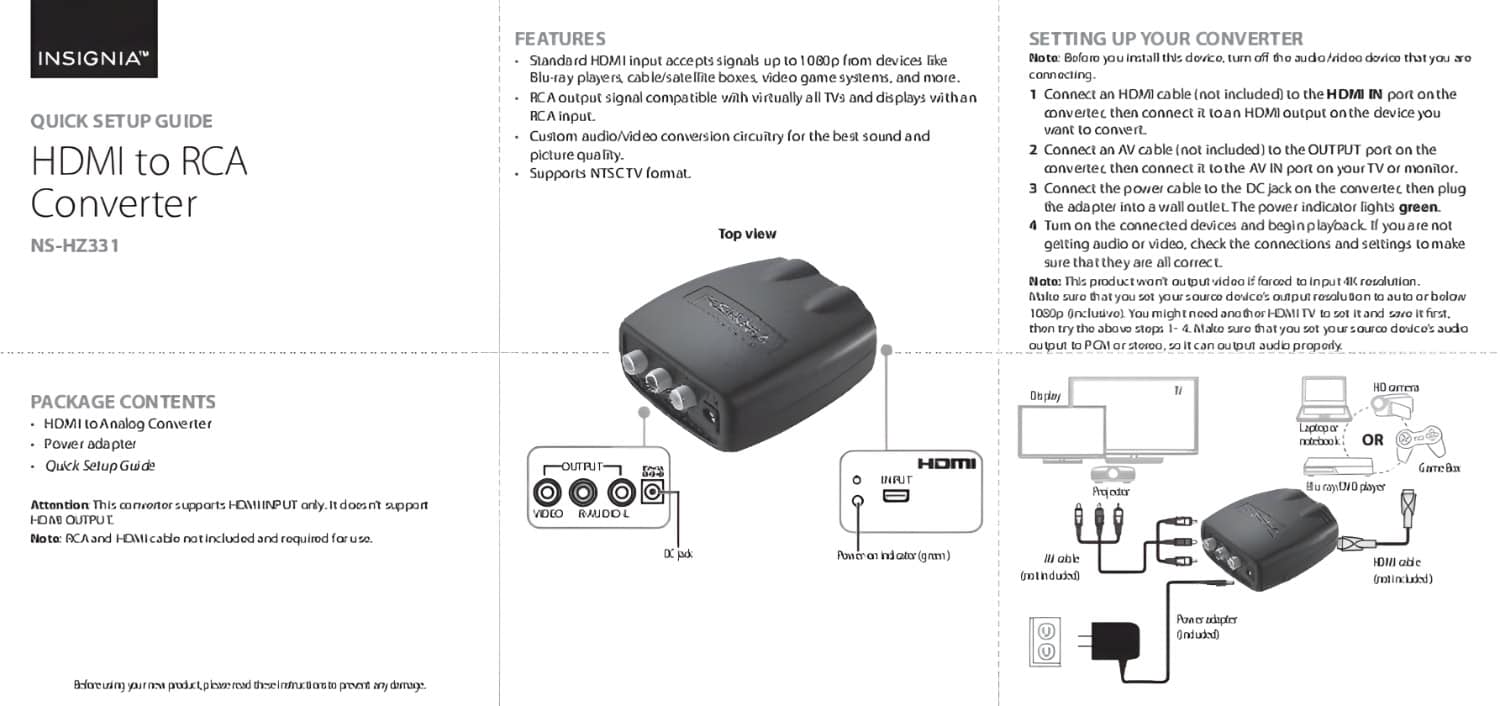 Guide to Use an RCA to HDMI Converter