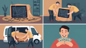 dispose tv for cash - illustration